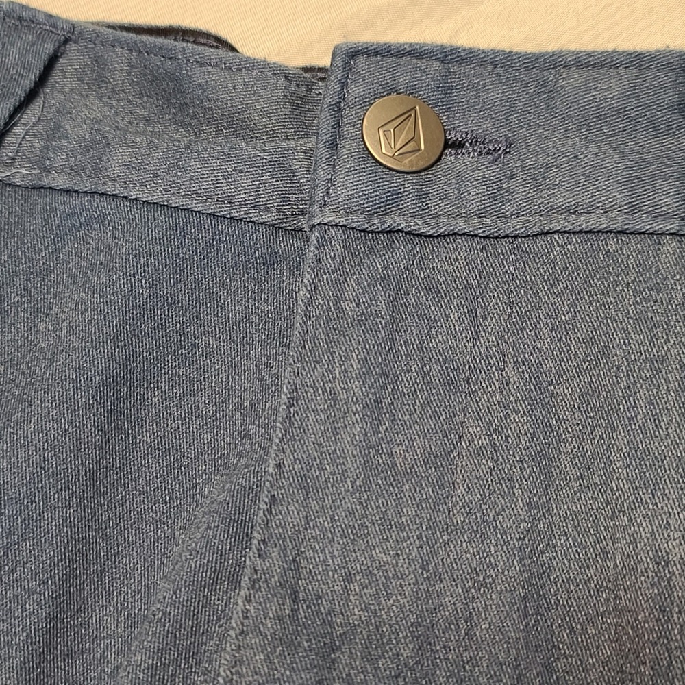 Volcom Hybrid Stretch Shorts Mens 33 Blue Chino Skate Surf Coastal Gorpcore - Picture 4 of 10